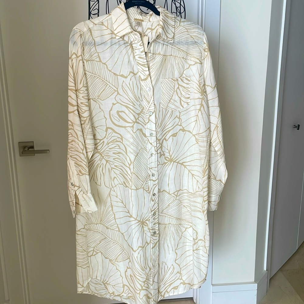 NWT MAGASCHONI LINEN MIDI DRESS